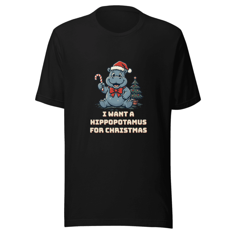 RetroPuns — I Want a Hippopotamus for Christmas Tee